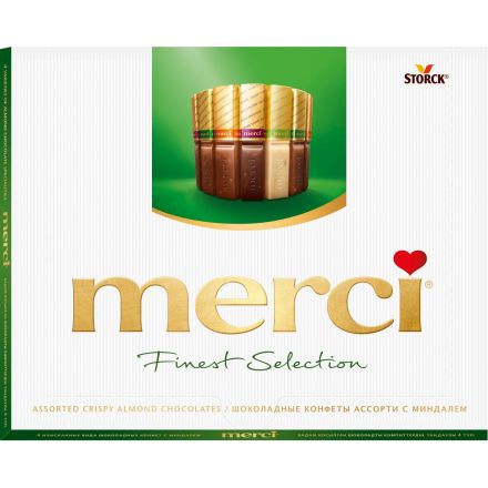 Конфеты Merci ассорти c миндалем, 250г