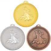 Медаль 3шт/наб бальные танцы 50 мм золото, серебро, бронза MK318abc
