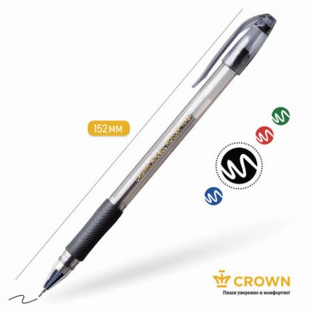 Ручка гелевая с грипом CROWN "Hi-Jell Needle Grip", ЧЕРНАЯ, узел 0,7 мм, линия письма 0,5 мм, HJR-500RNB Ручка гелевая с грипом CROWN "Hi-Jell Needle Grip", ЧЕРНАЯ, узел 0,7 мм, линия письма 0,5 мм, HJR-500RNB
