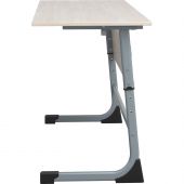 Парта MET_Стол ученический Комус Мебель Школа 2.0,2м.3-5р.г.шамони св./сер