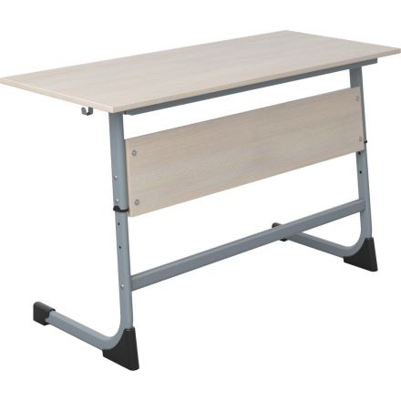 Парта MET_Стол ученический Комус Мебель Школа 2.0,2м.3-5р.г.шамони св./сер