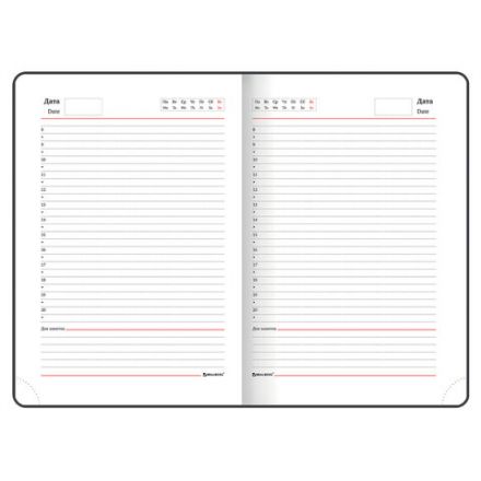 Ежедневник недатированный B6 (127х186 мм), BRAUBERG VISTA, под кожу, гибкий, 136 л., "Paris", 112106