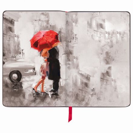 Ежедневник недатированный B6 (127х186 мм), BRAUBERG VISTA, под кожу, гибкий, 136 л., "Paris", 112106