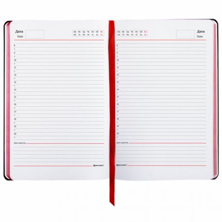 Ежедневник недатированный B6 (127х186 мм), BRAUBERG VISTA, под кожу, гибкий, 136 л., "Paris", 112106