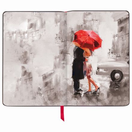 Ежедневник недатированный B6 (127х186 мм), BRAUBERG VISTA, под кожу, гибкий, 136 л., "Paris", 112106