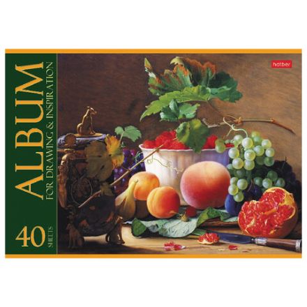 Альбом для рисования, А4, 40 л., скоба, обложка картон, HATBER, 205х290 мм, "Ассорти_Выпуск №2", 074748, 40А4В