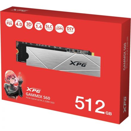 SSD накопитель ADATA GAMMIX S60 512GB M.2 NVMe PCIe4x4(AGAMMIXS60-512G-CS) SSD накопитель ADATA GAMMIX S60 512GB M.2 NVMe PCIe4x4(AGAMMIXS60-512G-CS)