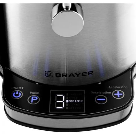 Соковыжималка BRAYER 1709BR центробеж,800Вт,реверс,диам75мм,сок 1,1л,мяк 2л