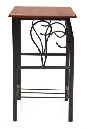 Тумба прикроватная PICCOLO металл/гевея, 37х40х60см, черный/красный дуб Тумба прикроватная PICCOLO металл/гевея, 37х40х60см, черный/красный дуб