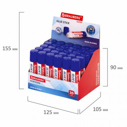 Клей-карандаш BRAUBERG SUPER, 8 г, ЮЖНАЯ КОРЕЯ, 229540 Клей-карандаш BRAUBERG SUPER, 8 г, ЮЖНАЯ КОРЕЯ, 229540