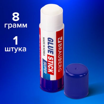 Клей-карандаш BRAUBERG SUPER, 8 г, ЮЖНАЯ КОРЕЯ, 229540 Клей-карандаш BRAUBERG SUPER, 8 г, ЮЖНАЯ КОРЕЯ, 229540