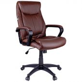 Кресло руководителя Helmi HL-E02 "Income", экокожа коричневая