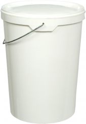 Ведро 20л круглое белое высокое с метал.ручкой со вставкой