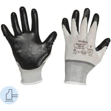 Перчатки защитные нейлон/нитрил Manipula МИКРОНИТ (TNI-14/MG121) р.7 Перчатки защитные нейлон/нитрил Manipula МИКРОНИТ (TNI-14/MG121) р.7