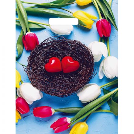 Пакет с вырубной ручкой 31х40 (60) глянец Цветы/микс 50 шт/уп Пакет с вырубной ручкой 31х40 (60) глянец Цветы/микс 50 шт/уп