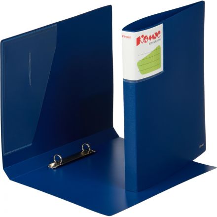 Папка на 2-х кольцах Комус Шелк 25мм синяя