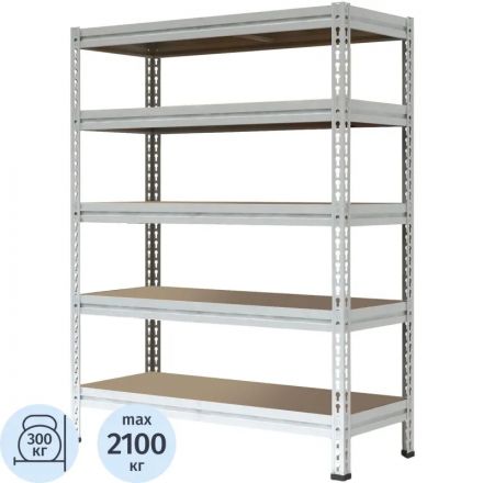 Стеллаж металлический 0MX_P_МС-Т 15515-2.5 с 5-ю полками 1550х535х2500 Стеллаж металлический 0MX_P_МС-Т 15515-2.5 с 5-ю полками 1550х535х2500