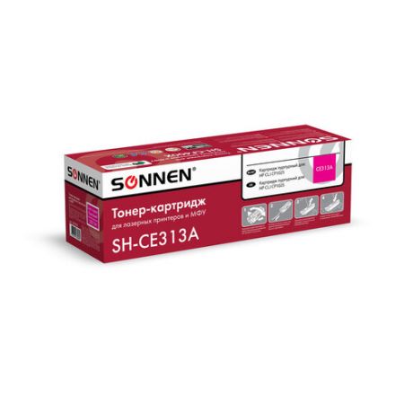 Картридж лазерный SONNEN (SH-CE313A) для HP CLJ CP1025 ВЫСШЕЕ КАЧЕСТВО, пурпурный, 1000 страниц, 363965 Картридж лазерный SONNEN (SH-CE313A) для HP CLJ CP1025 ВЫСШЕЕ КАЧЕСТВО, пурпурный, 1000 страниц, 363965