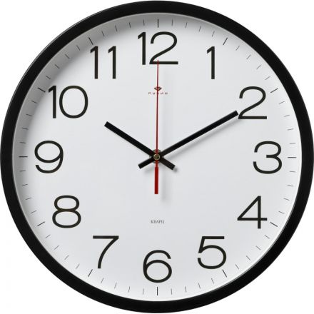 Часы настенные круг d=30см, корпус черный Классика арт.3027-121B Часы настенные круг d=30см, корпус черный Классика арт.3027-121B