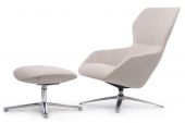 Кресло+оттоманка Selin F1705 Светло-серый кашемир (4S HU04)