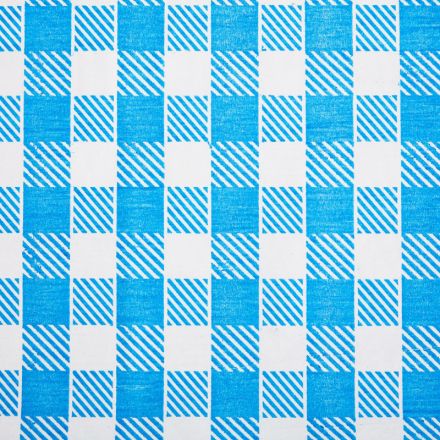 Скатерть одноразовая Luscan, 120х200см 6шт/рулон, синяя клетка