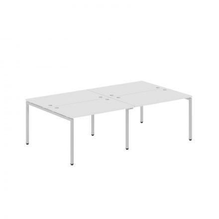 Стол 4-х местный XWST 2414 Белый/Алюминий 2406х1406х750 XTEN-S