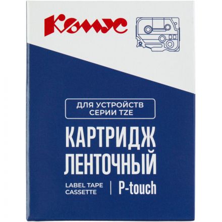 Картридж Комус TZE-122(Brother TZE-122 красный на прозрачном ,9мм/8м)