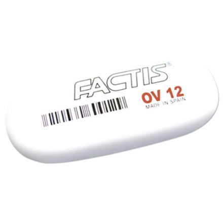 Ластик большой FACTIS OV 12 (Испания), 61х28х13 мм, белый, овальный, CMFOV12 Ластик большой FACTIS OV 12 (Испания), 61х28х13 мм, белый, овальный, CMFOV12
