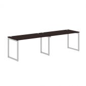 Стол 2-х местный XQWST 2870 Легно темный/Алюминий 2806х700х750 Стол 2-х местный XQWST 2870 Легно темный/Алюминий 2806х700х750