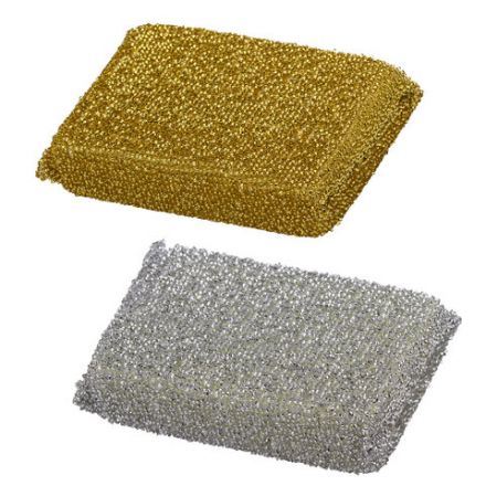 Губки для посуды 11,5х7,8х2,8 см, КОМПЛЕКТ 2 шт., поролон в металлизированной оплетке, LAIMA К1011, 601592 Губки для посуды 11,5х7,8х2,8 см, КОМПЛЕКТ 2 шт., поролон в металлизированной оплетке, LAIMA К1011, 601592