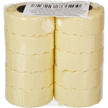 Этикет-лента волна белая 22х12 мм (10 рулонов по 1000 этикеток) Этикет-лента волна белая 22х12 мм (10 рулонов по 1000 этикеток)