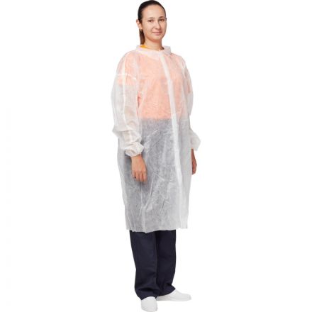 Халат на кнопках (30 гр) 4XL белый (10 шт/упак)