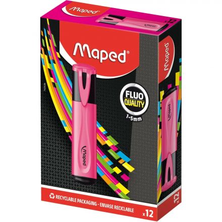 Маркер текстовыделитель Maped FLUO PEP'S CLASSIC 1-5 мм, розовый,742536 Маркер текстовыделитель Maped FLUO PEP'S CLASSIC 1-5 мм, розовый,742536