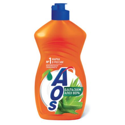 Средство для мытья посуды 450 мл, AOS "Бальзам Алоэ Вера", 1112-3 Средство для мытья посуды 450 мл, AOS "Бальзам Алоэ Вера", 1112-3