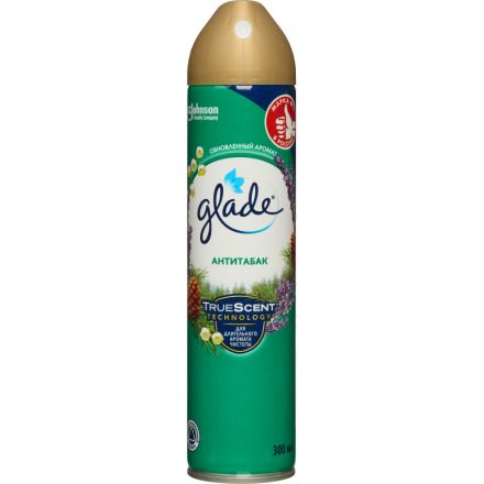 Освежитель воздуха Glade Аэрозоль Антитабак, 300 мл Освежитель воздуха Glade Аэрозоль Антитабак, 300 мл