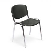 Стул для посетителей Изо черный(пластик/хром) Стул для посетителей Изо черный(пластик/хром)