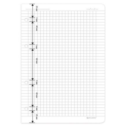 Сменный блок для тетради на кольцах А5 120 л., BRAUBERG, ПОВЫШЕННОЙ ПЛОТНОСТИ, белый, 403638 Сменный блок для тетради на кольцах А5 120 л., BRAUBERG, ПОВЫШЕННОЙ ПЛОТНОСТИ, белый, 403638