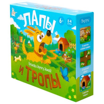 Игра настольная "Лапы и Тропы", 50 карточек, 10КОР, 6074 Игра настольная "Лапы и Тропы", 50 карточек, 10КОР, 6074