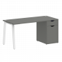 Home Office Стол письменный VR.SP-3-158.1.A Металлик/Белый металл 1580*720*750