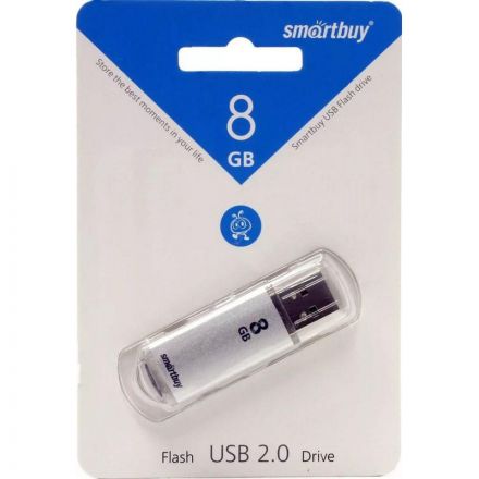 Флеш-память SmartBuy V-Cut 8 Gb USB 2.0 серебристая Флеш-память SmartBuy V-Cut 8 Gb USB 2.0 серебристая