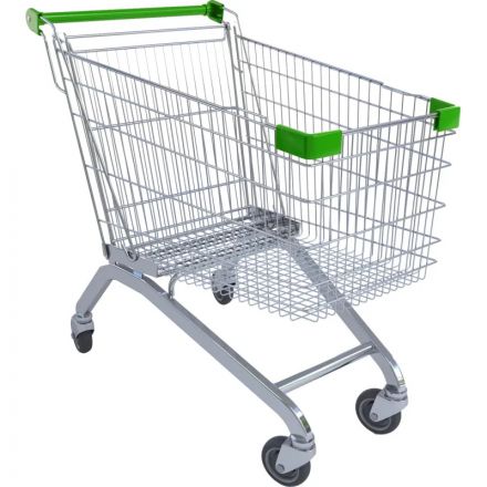 Тележка покупательская 0MX_ SM_А160 БДСПОП зеленый пластик