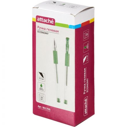 Ручка гелевая неавтомат. Attache Economy зеленый стерж., 0,5 мм,манж Ручка гелевая неавтомат. Attache Economy зеленый стерж., 0,5 мм,манж