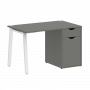 Home Office Стол письменный VR.SP-3-118.1.A Металлик/Белый металл 1180*720*750