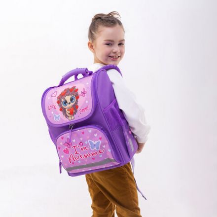 Ранец ПИФАГОР BASIC, 1 отделение, 3 кармана, эргономичная спинка, "Awesome", 35х28х18 см, 271370 Ранец ПИФАГОР BASIC, 1 отделение, 3 кармана, эргономичная спинка, "Awesome", 35х28х18 см, 271370