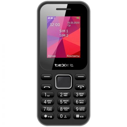 Мобильный телефон teXet TM-122 цвет черный