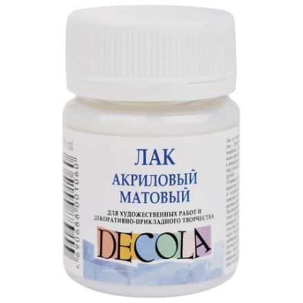 Лак акриловый матовый "Декола", 50 мл, в банке, Невская Палитра, 5828921