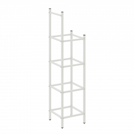 Loft Угловой проходной переходной модуль VR.L-SL.UPK-4.3.3 Белый металл 446*446*1869