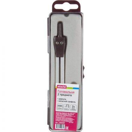 Готовальня Attache BF-A5 2пр/наб,циркуль 129 мм,серебр,пласт.пенал,европодв Готовальня Attache BF-A5 2пр/наб,циркуль 129 мм,серебр,пласт.пенал,европодв