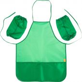 Фартук для труда №1School 535x445 мм  2 кармана, нарукавники, Зеленый ФН 45