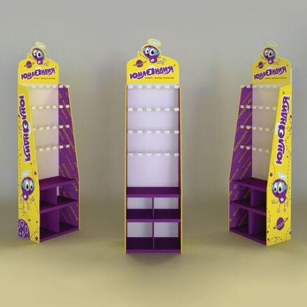 Стойка для размещения товара напольная ЮНЛАНДИЯ, 200х60х40 см, 3 полки, 25 крючков, 504345 Стойка для размещения товара напольная ЮНЛАНДИЯ, 200х60х40 см, 3 полки, 25 крючков, 504345